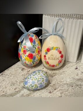 Floral Easter Egg Ornament Set